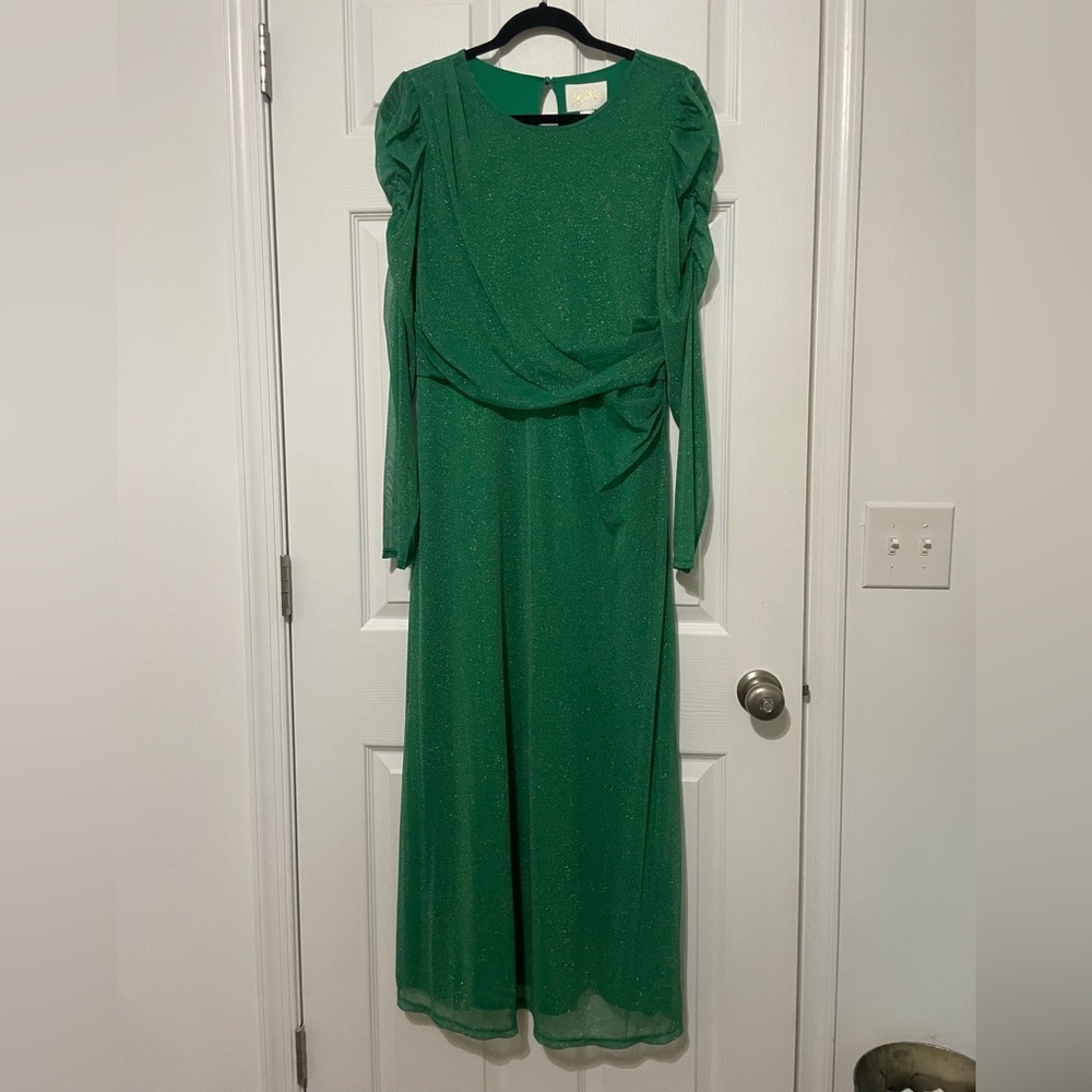 NWT Lilly Pulitzer Preslie Long Sleeve Mesh Midi Dress - Size Large